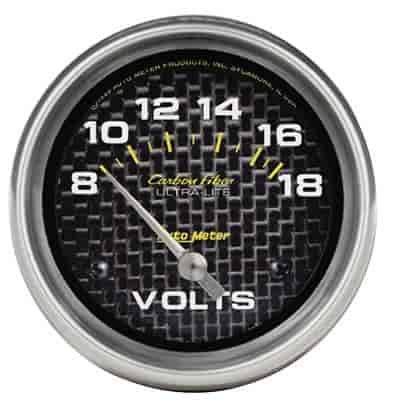 Carbon Fiber Voltmeter 2-5/8" electrical