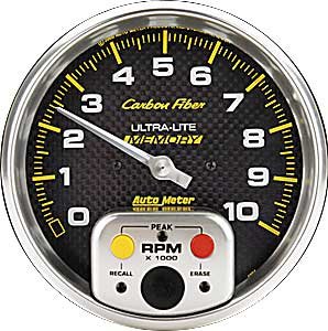 Carbon Fiber In-Dash Tachometer 5" electrical