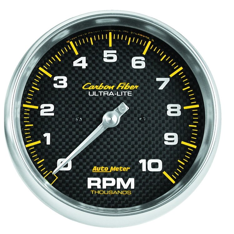 Carbon Fiber In-Dash Tachometer 5" electrical