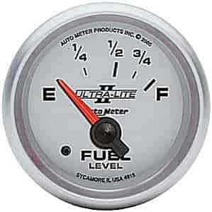 Ultra-Lite II Fuel Level Gauge 2-1/16" short sweep electrical