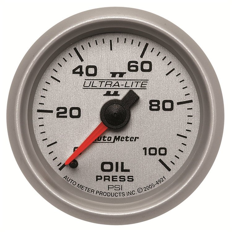 Ultra-Lite II Oil Pressure Gauge 2-1/16" mechanical
