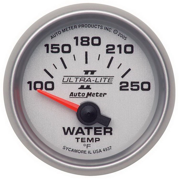 Ultra-Lite II Water Temperature Gauge 2-1/16" short sweep electrical