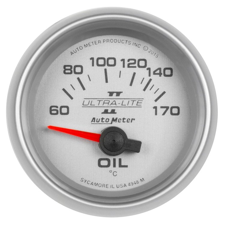 Ultra-Lite II Oil Temperature Gauge 2-1/16" short sweep electrical