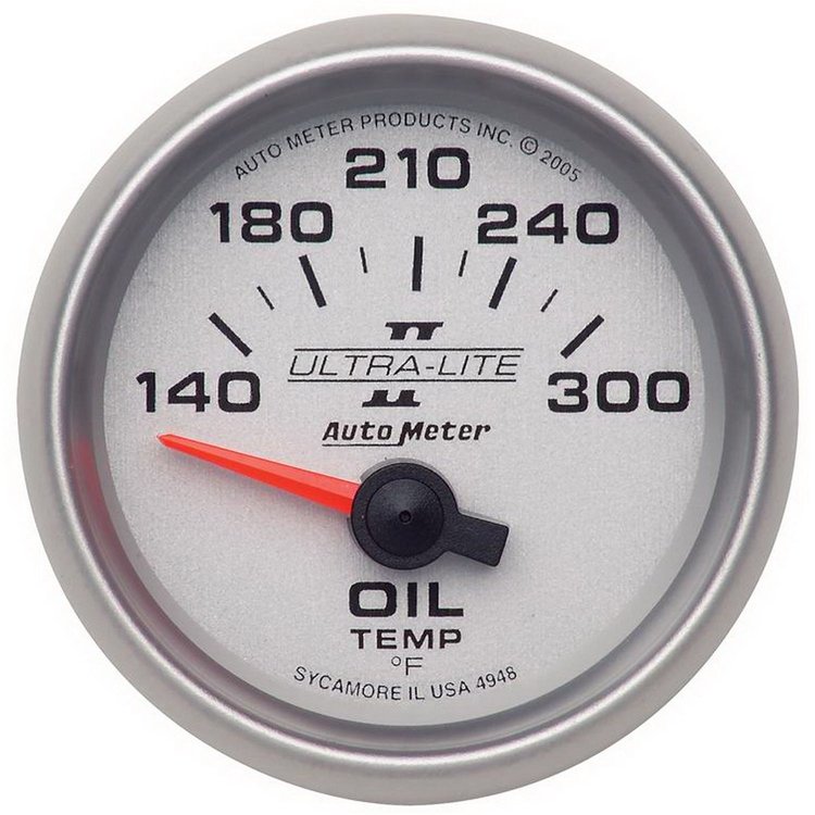 Ultra-Lite II Oil Temperature Gauge 2-1/16" short sweep electrical
