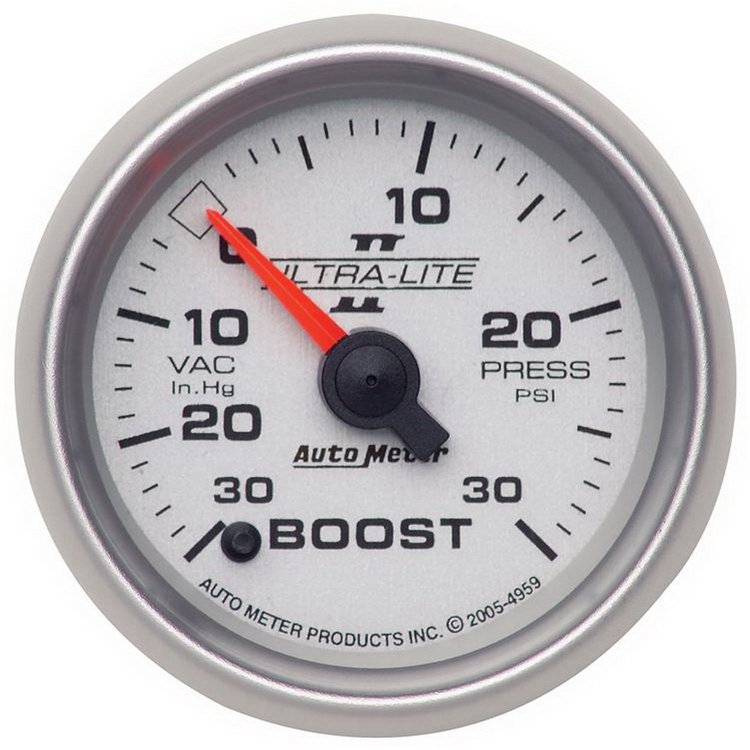 Ultra-Lite II Vacuum/Boost Gauge 2-1/16" full sweep electrical