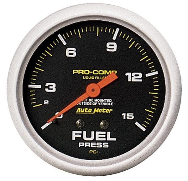 Pro-Comp Fuel Pressure Gauge 2-5/8" liquid-filled mechanical