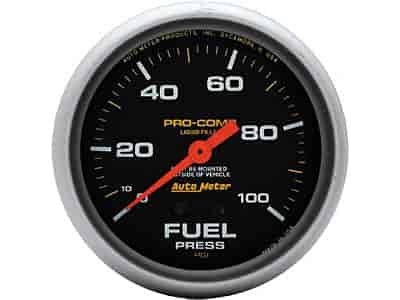 Pro-Comp Fuel Pressure Gauge 2-5/8" liquid-filled mechanical