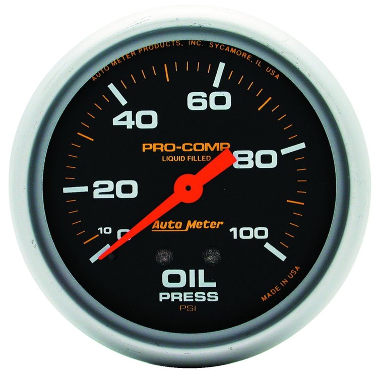 Pro-Comp Oil Pressure Gauge 2-5/8" liquid-filled mechanical