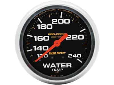 Pro-Comp Water Temperature Gauge 2-5/8" liquid-filled mechanical
