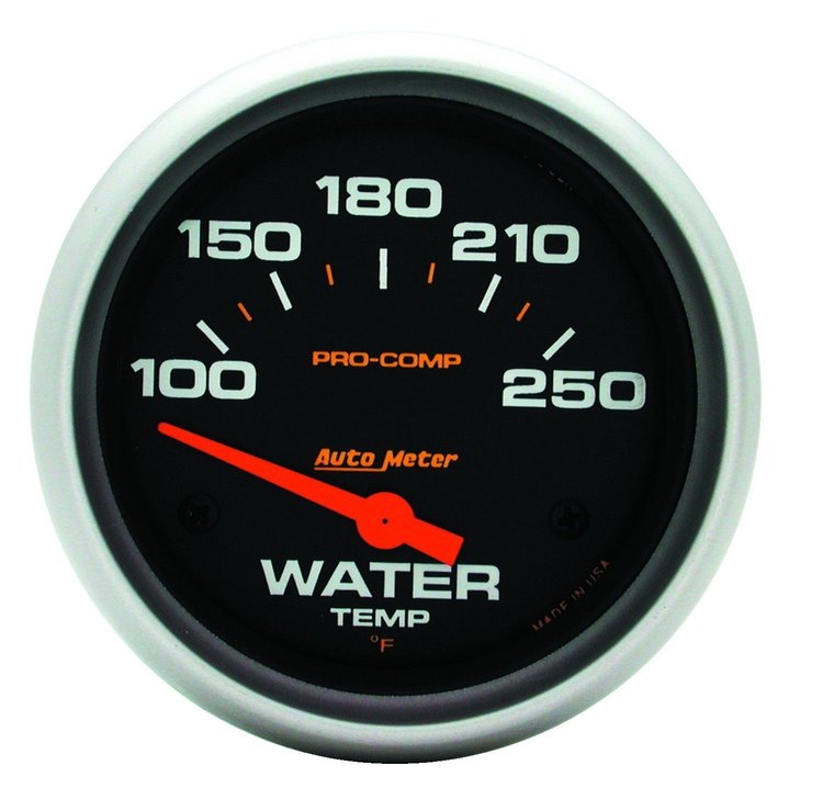 Pro-Comp Water Temperature Gauge 2-5/8" electrical