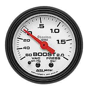 Phantom Vacuum/Boost Gauge 2-1/16" mechanical