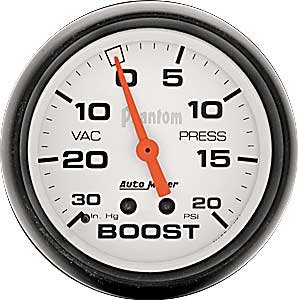 Phantom Vacuum/Boost Gauge 2-5/8" mechanical