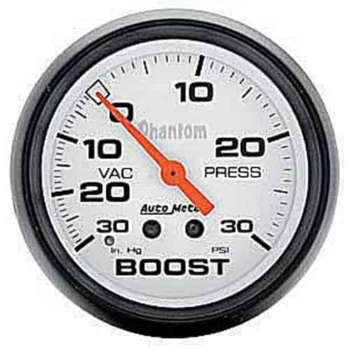 Phantom Vacuum/Boost Gauge 2-5/8" mechanical