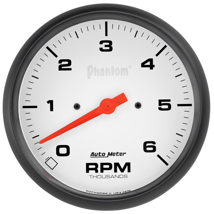 Phantom In-Dash Tachometer 5" Electrical 6,000 RPM