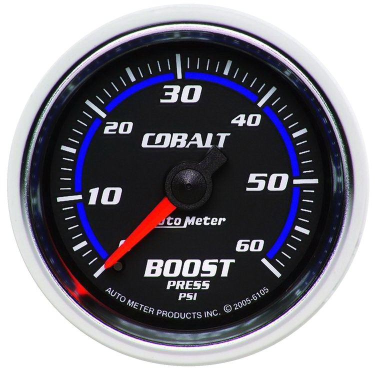 Cobalt Boost Gauge 2-1/16" , mechanical full sweep
