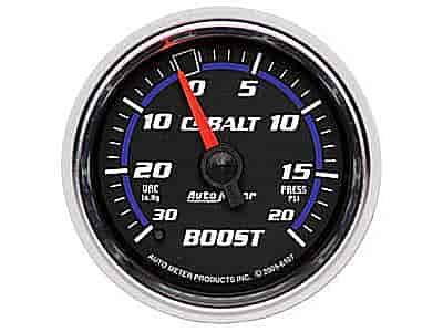 Cobalt Vacuum/Boost Gauge 2-1/16", mechanical full sweep