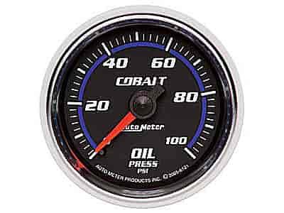 Cobalt Oil Pressure Gauge 2-1/16" , mechanical full sweep