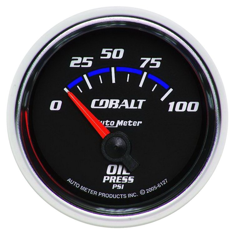 Cobalt Oil Pressure Gauge 2-1/16" , electrical short sweep