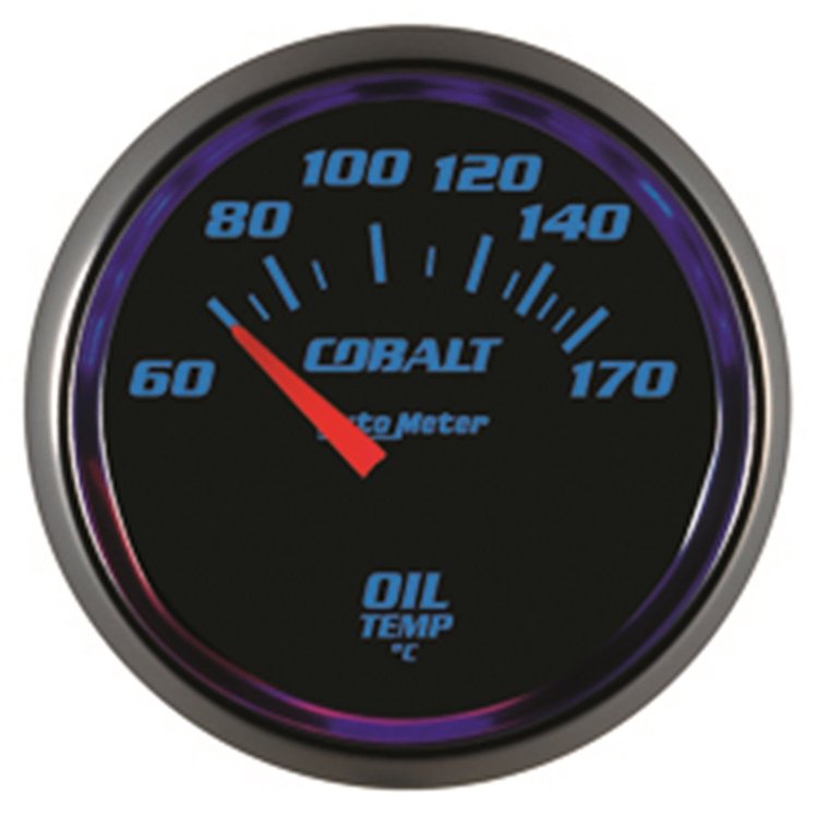 Cobalt Oil Temperature Gauge 2-1/16" electrical short sweep