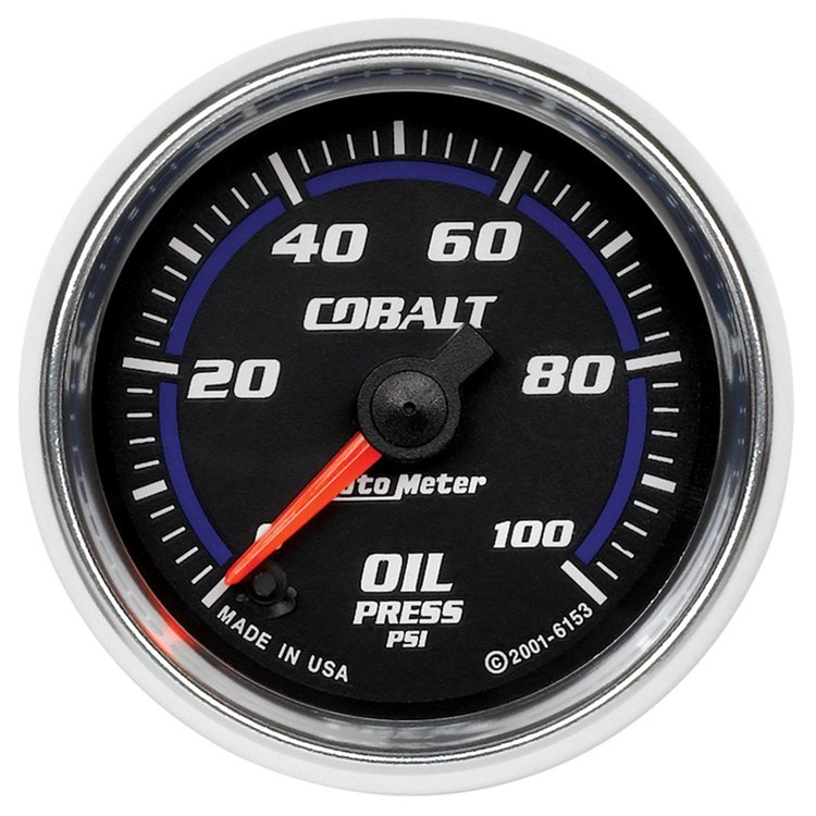 Cobalt Oil Pressure Gauge 2-1/16", electrical full sweep