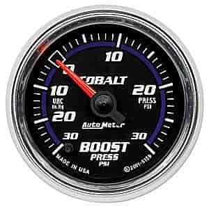 Cobalt Vacuum/Boost Gauge 2-1/16", electrical full sweep