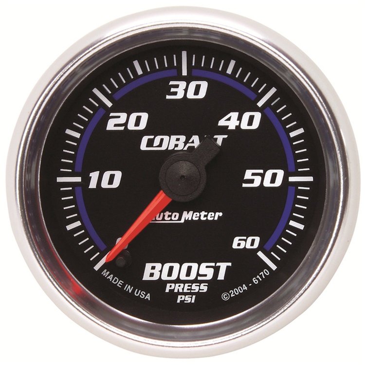 Cobalt Boost Gauge 2-1/16", electrical full sweep