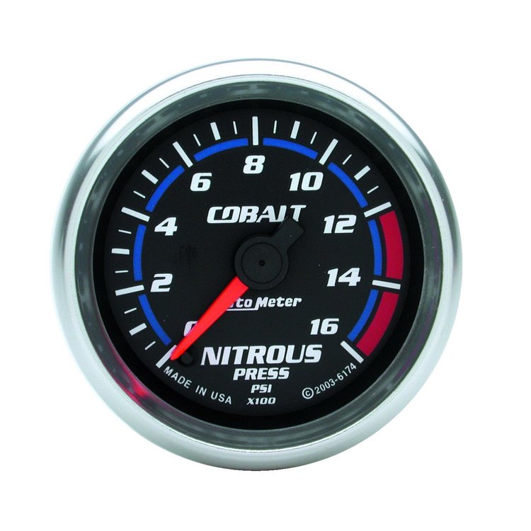 Cobalt Nitrous Pressure Gauge 2-1/16", electrical full sweep