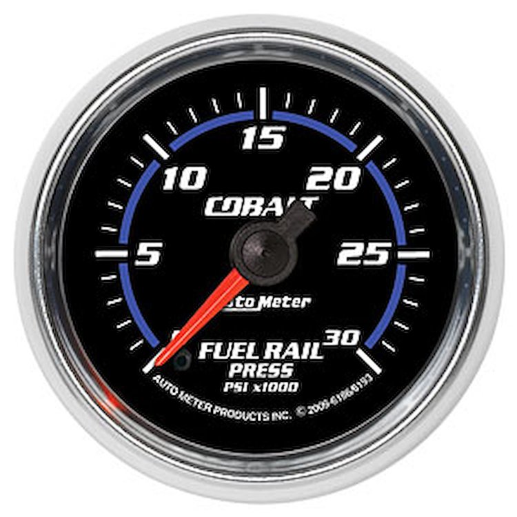 Cobalt Diesel Fuel Rail Pressure Gauge 2-1/16", electrical full sweep