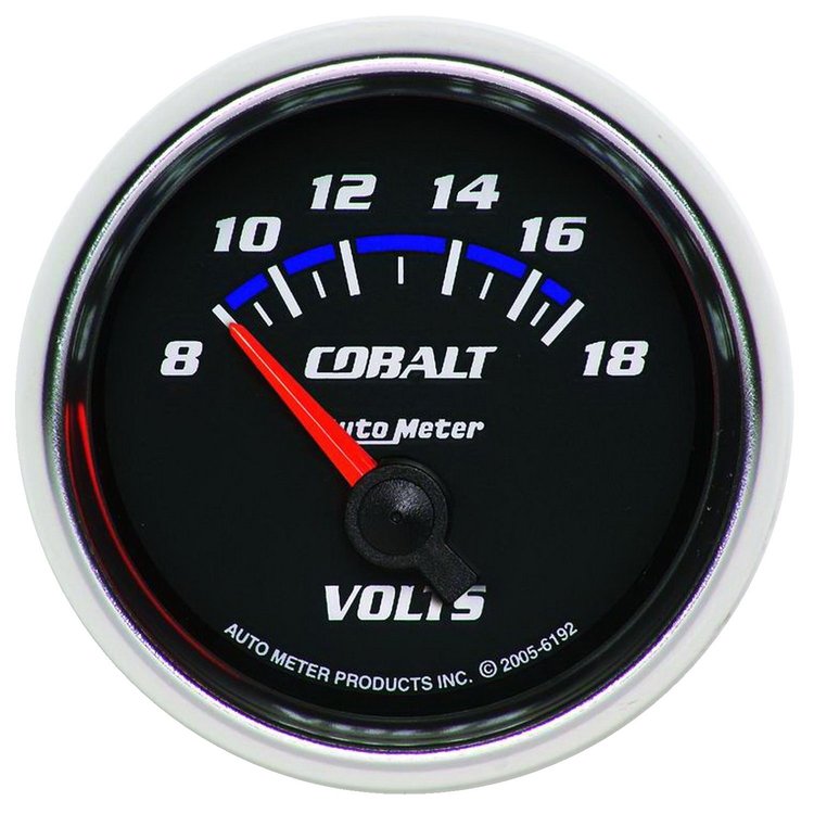 Cobalt Voltmeter 2-1/16" , electrical short sweep