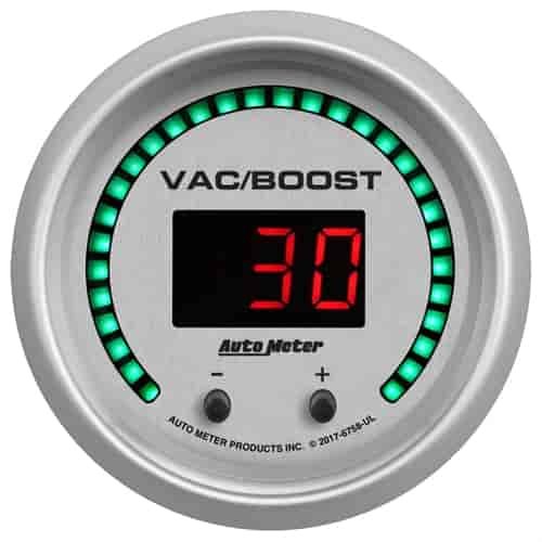 Ultra-Lite Elite Digital Vac/Boost / Fluid Pressure Gauge 2-1/16 in. - 2-Channel [0-1600 psi (110 Bar)]