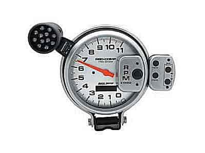 Silver Pro Stock Tachometer 5", pedestal mount