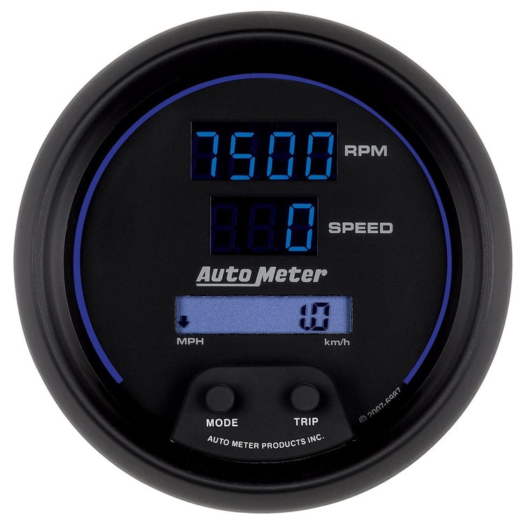 3-3/8" Cobalt Digital Tachometer/Speedometer 10,000 RPM/160 mph