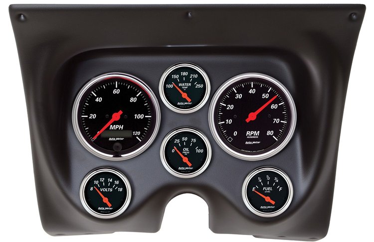 Designer Black 6-Gauge Direct-Fit Dash Kit