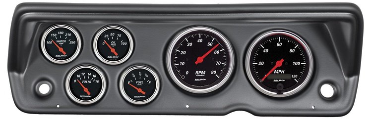 Designer Black 6-Gauge Direct-Fit Dash Kit