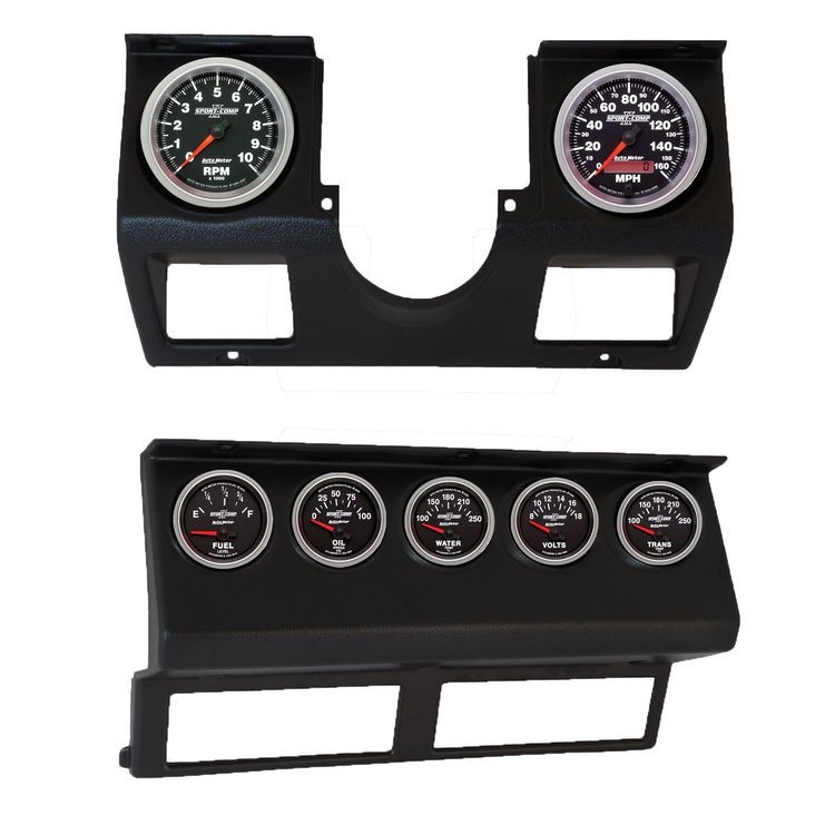 7040-12 7-Gauge Direct-Fit Dash Kit for 1987-1986 Jeep Wrangler YJ [Sport-Comp II Series]