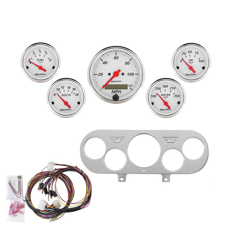 5-Gauge Direct-Fit Dash Kit 1962-1965 Chevy Nova - Arctic White Series