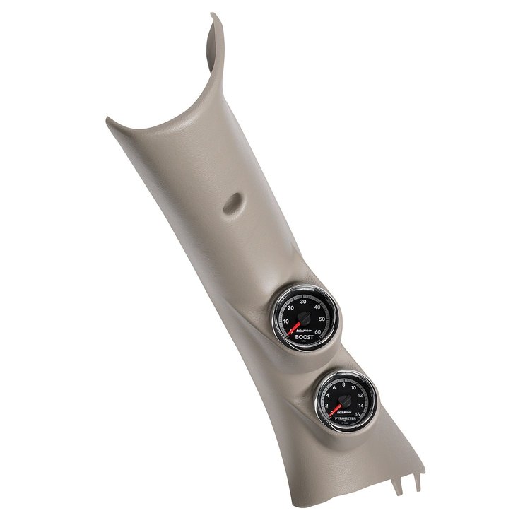 Dual Pillar Pod Kit w/Gauges 2010-12 Dodge Ram Kit Includes: