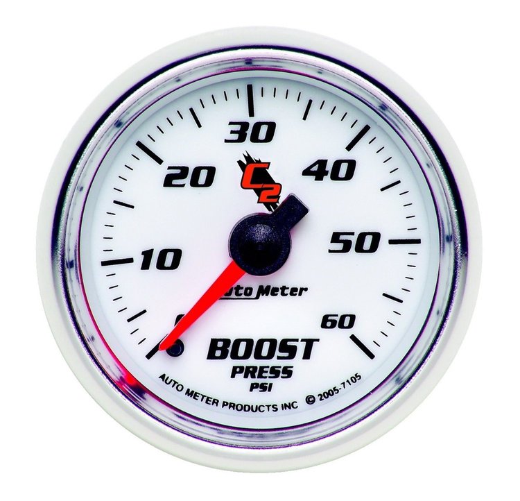 C2 Boost Gauge 2-1/16" Mechanical (Full Sweep)