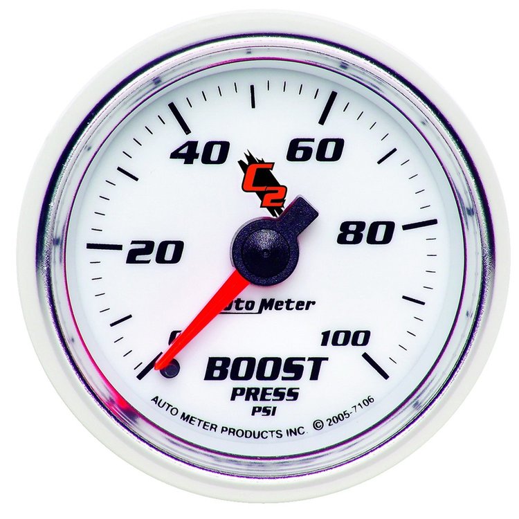 C2 Boost Gauge 2-1/16" Mechanical (Full Sweep)