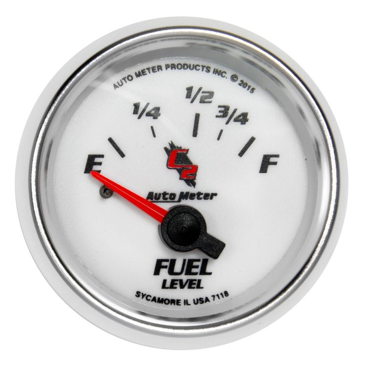 C2 Fuel Level Gauge 2-1/16" Electrical (Short Sweep)
