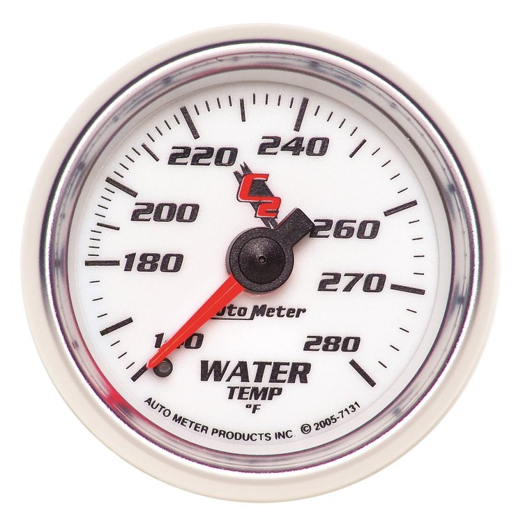 C2 Water Temperature Gauge 2-1/16" Mechanical (Full Sweep)