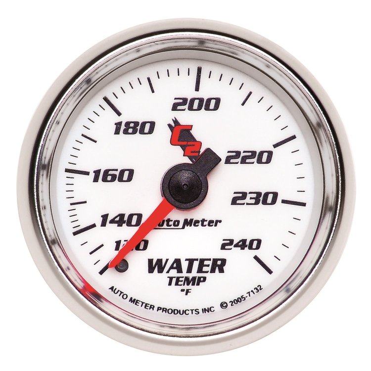 C2 Water Temperature Gauge 2-1/16" Mechanical (Full Sweep)
