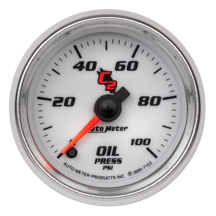 C2 Oil Pressure Gauge 2-1/16" Electrical (Full Sweep)