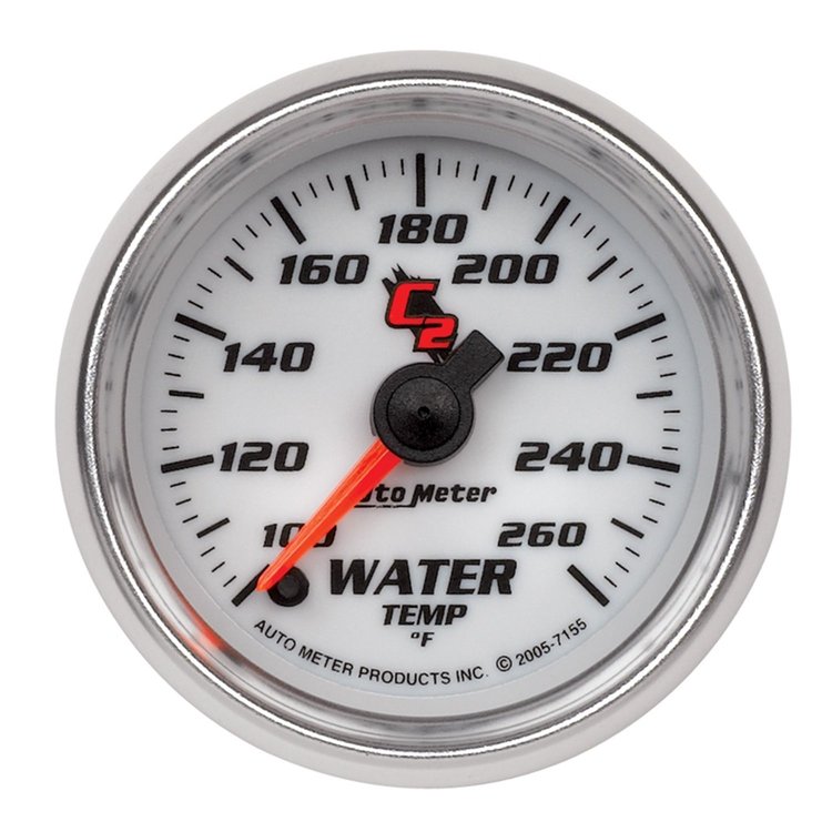 C2 Water Temperature Gauge 2-1/16" Electrical (Full Sweep)