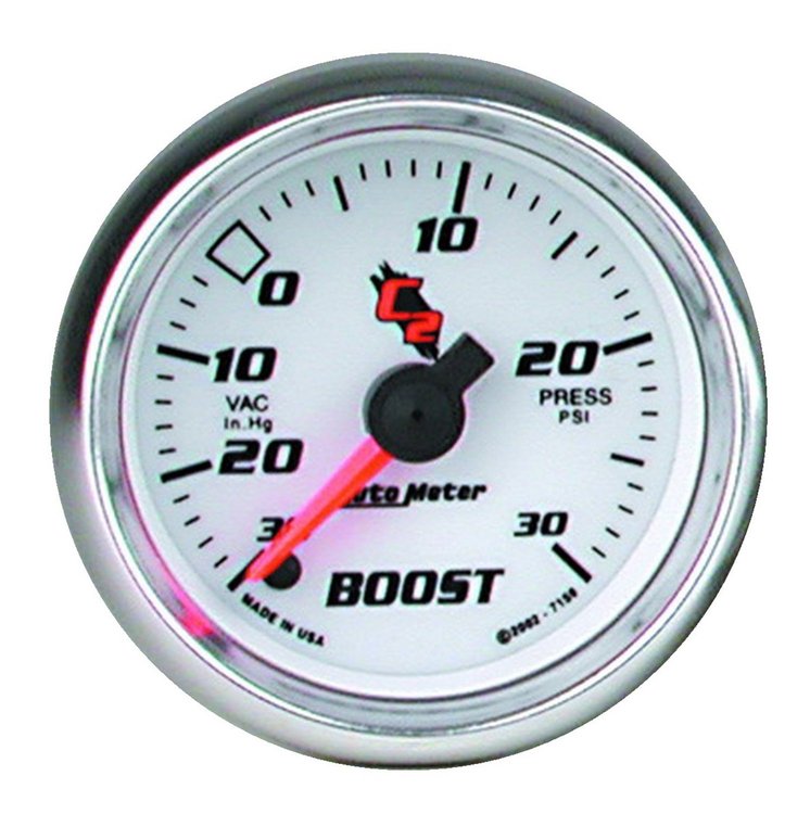 C2 Vacuum/Boost Gauge 2-1/16" Electrical (Full Sweep)