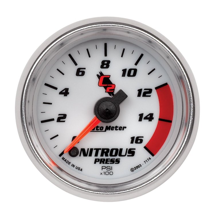 C2 Nitrous Pressure Gauge 2-1/16" Electrical (Full Sweep)