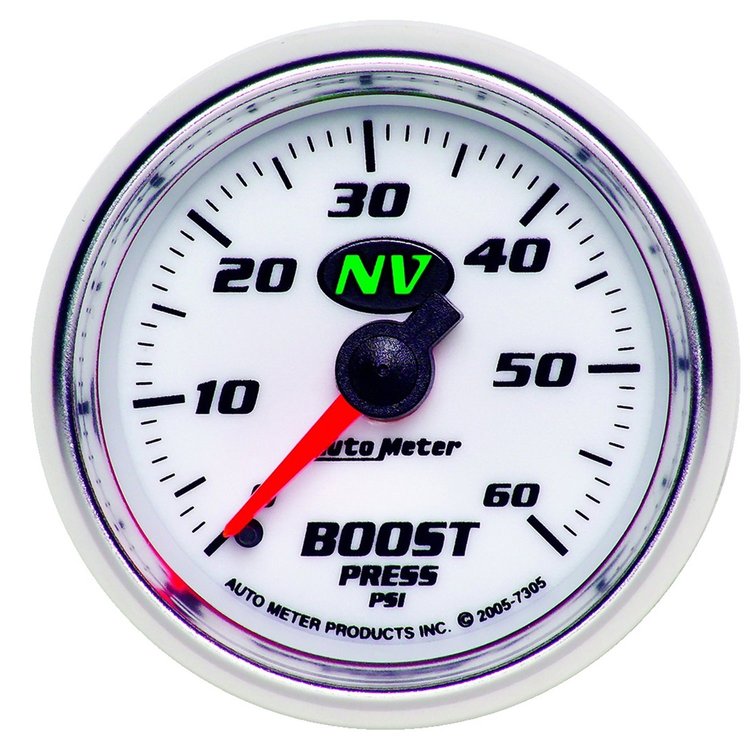 NV Boost Gauge 2-1/16" , mechanical full sweep