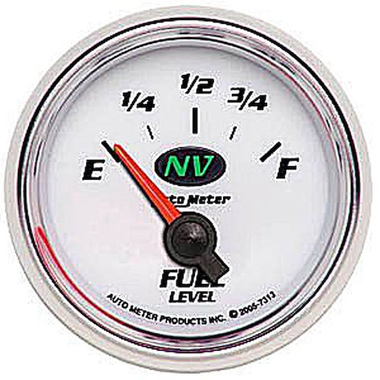 NV Fuel Level Gauge 2-1/16" , electrical short sweep