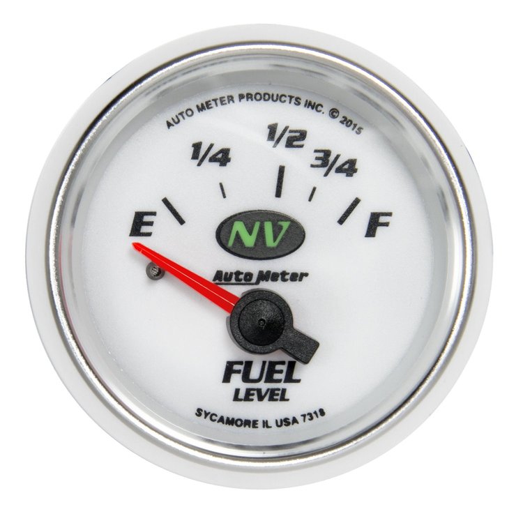 NV Fuel Level Gauge 2-1/16" , electrical short sweep