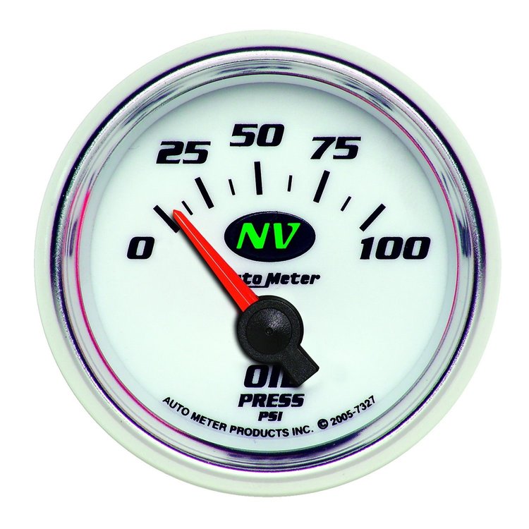 NV Oil Pressure Gauge 2-1/16" , electrical short sweep